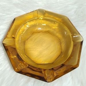 Vintage 70's Ashtray Or Candy Dish Thick Glass